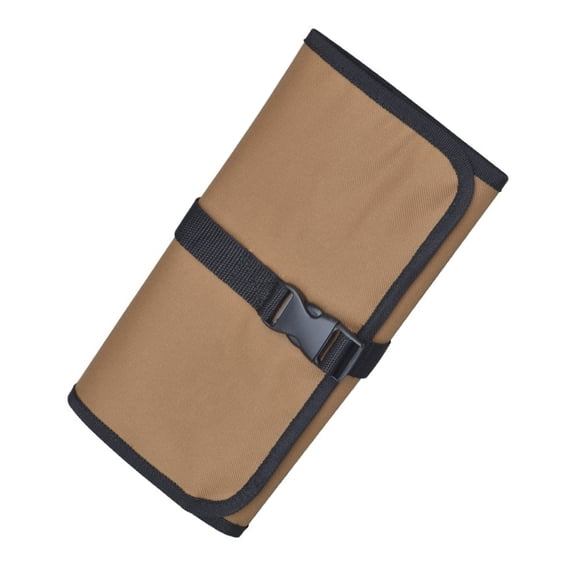 Tool Storage Wrap 17.7 x 11 In Open Layout with Elastic Holding Bands and Compact Carry for Camping Gear