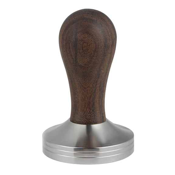 Tool Tamper Espresso Handle for Kitchen Coffee Grounds Barista 53mm Walnut