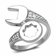 thumbnail image 1 of Tool Theme Diamond Ring, Nutt And Bolt Design Diamond Engagement Ring, Bypass Diamond Wedding Ring, Solitaire With Accents Diamond Ring, 925 Sterling Silver, 1.7 Ct Simulated Diamond, 1 of 5