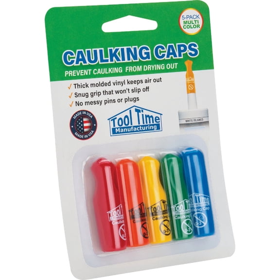 Tool Time Manufacturing Vinyl Caulking Cap - Reusable, Multicolor - 5 Pack