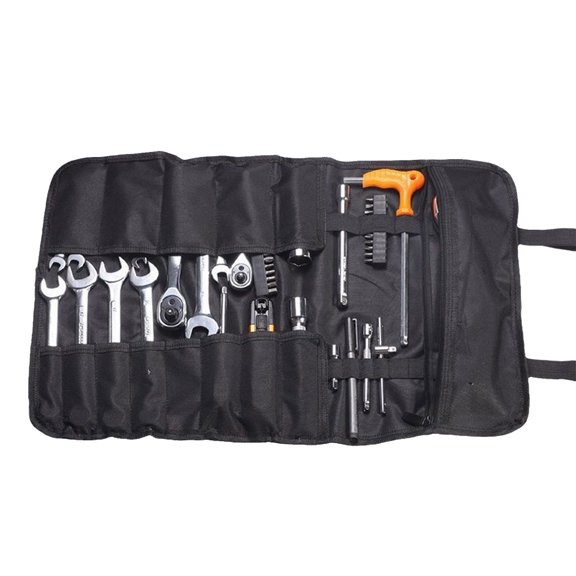 Tool Wrap 22.4 x 13.8 in Oxford Storage Pouch with Zipper Pocket, Secure Bands, Portable Handle for Garage