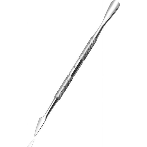 Tool and Nail Cleaner, Professional, Double Ended, Metal, Stainless Steel, Gel Nail Remover, Scraper