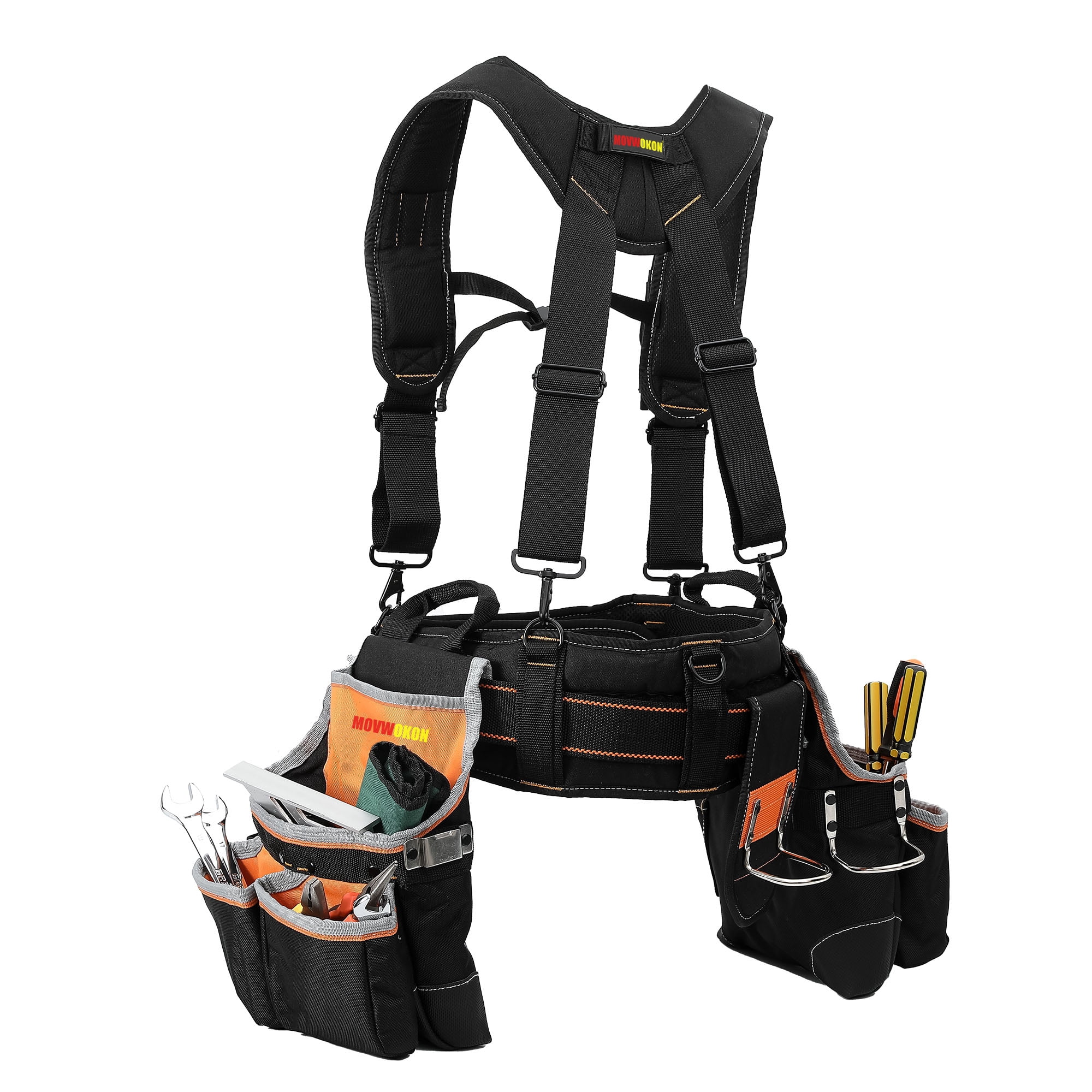Tool belt,Tool Belts for Men with Suspenders and Tool Pouch Heavy Duty ...