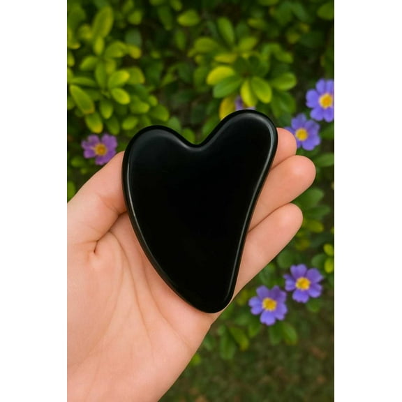 Tool for Face, Guasha Black Obsidian Stone Face Muscle Sculptor,guasha for Jawline. Face Massager