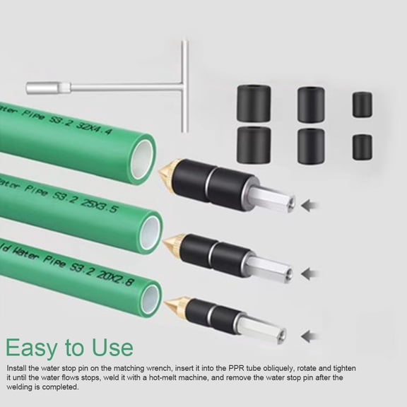 Tool kit,Pin Stainless Steel Stainless Steel Ppr Water Stop Pin Tool Set Tube Kitchen Tool Set Tube Tunnels Tube Water Stopper Tunnels With Wrench Tunnels Siuke Water Hxber Eryue