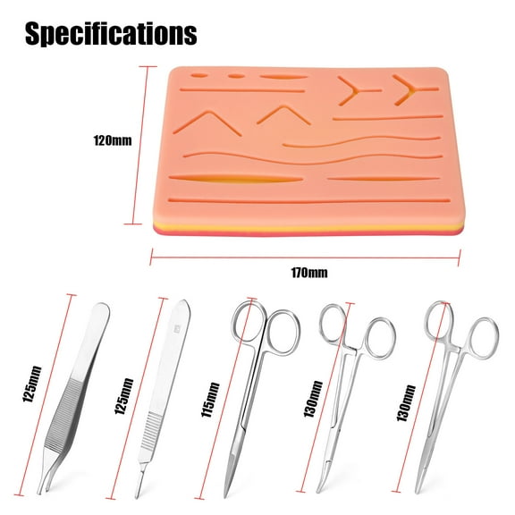 Tool kit,Tools Of Kit Pneumatic Burr Atelier Of Pneumatic 2nebublu Tool Pneumatic Atelier Sophie Suture Kit Model Tools Hand Tool Kit Silicone Suture Tool Kit Multicolor silicone practice pad