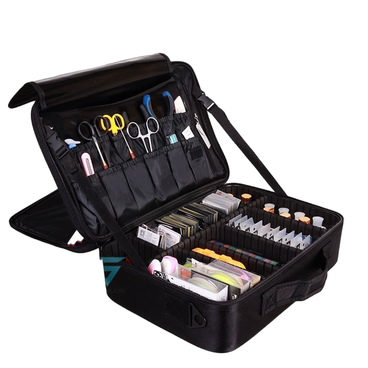 Tool kit and organizer box, home repair storage kit, storage tool box with customizable dividers and large storage capacity