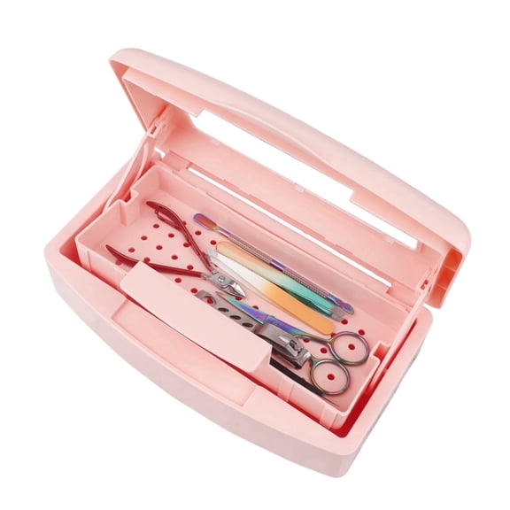 Tool sterilization box,Plastic Sterilizing Tray,Nail Tools Plastic Sterilizing Box Beauty Tool Sterilizing Tray Disin-fection Box,Tweezers,Hair Salon,Spa & Cutter Manicure Equipment