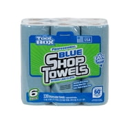 منشفة ToolBox Blue Shop، 6 لفات، 55 ورقة لكل لفة، منشفة متعددة الأغراض يمكن التخلص منها