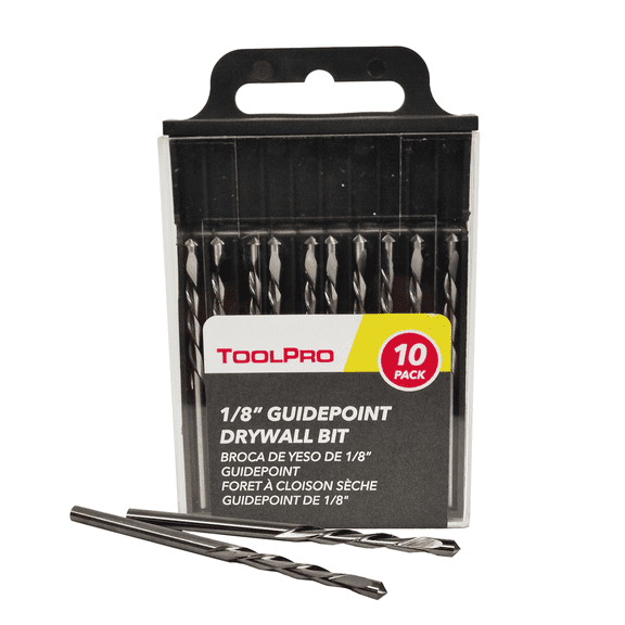 ToolPro 1/8 in. Piloted Down Spiral Cutout Bit - 10 Pack
