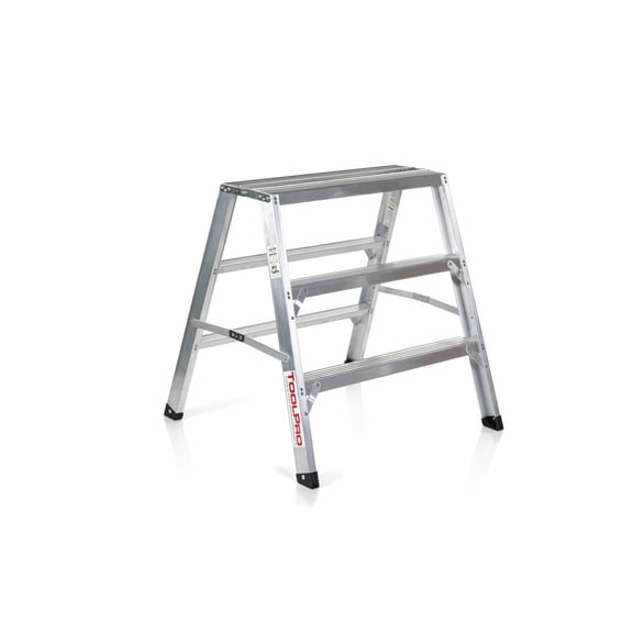 ToolPro 3 ft. Aluminum Flat-Top Sawhorse Ladder