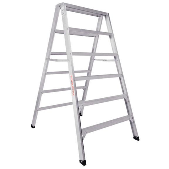 ToolPro 6 ft. Aluminum Flat-Top Sawhorse Ladder
