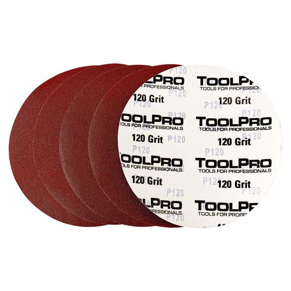 ToolPro 9 in. Drywall Sanding Discs - 120 Grit Hook & Loop - 15 Pack