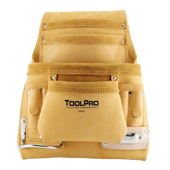 ToolPro Top Grain Leather Tool and Nail Pouch