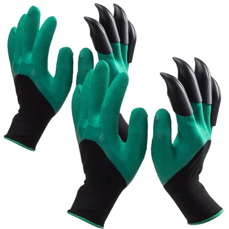 ToolTreaux 2 Pairs Gardening Gloves ABS Claws Garden Tools One Size Fits Most