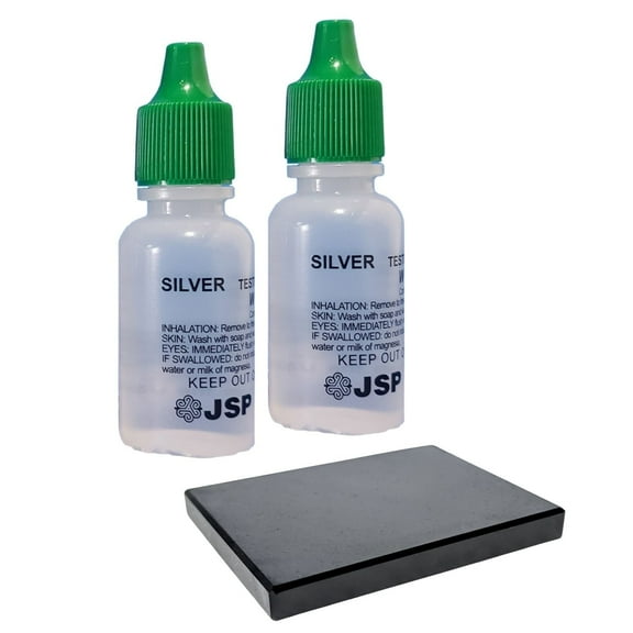 ToolTreaux 3pc Quality Silver Testing Acid Solution Stone Set .5oz Bottles