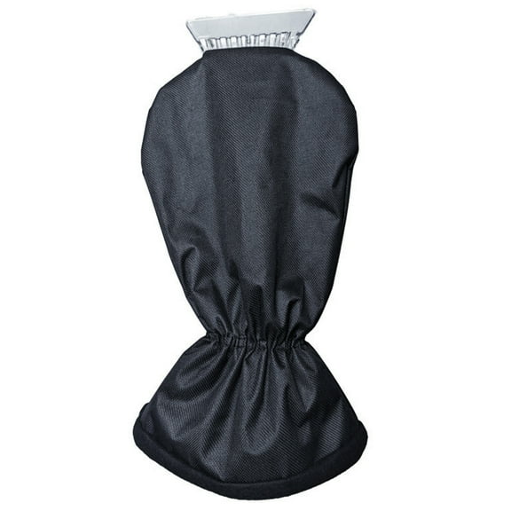 ToolTreaux Ice Scraper with Fleece Lined Waterproof Glove Car Accessories Black