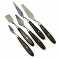 thumbnail image 1 of ToolTreaux Steel and Polished Wood Assorted Soft Medium Sculpting Painting Spatula Tools Set, 5pc, 1 of 11