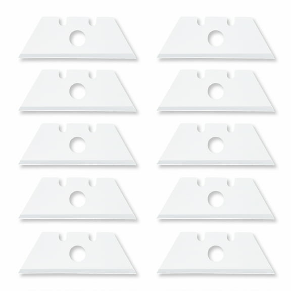 ToolTreaux White Ceramic Box Cutter Utility Knife Blades Replacement Pack of 10