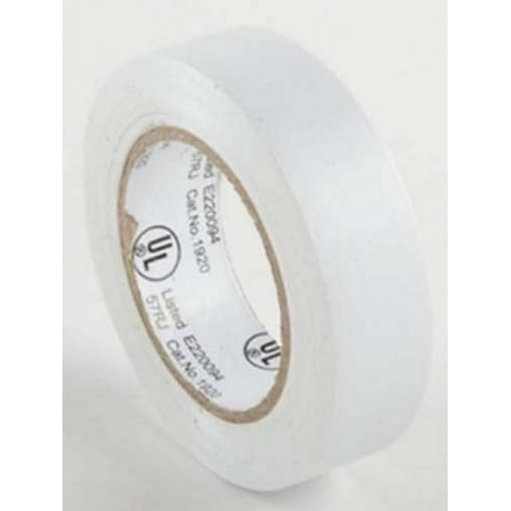 ToolUSA (10 Pack) White Electrical Tape | 50' (15.2 m) Roll Length | Width 0.75" (1.9 cm) | UL Approved | Professional Strength & Durability | Ideal for Appliances & Fixtures