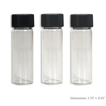 ToolUSA 100-Piece Glass Vials | 1.75" (4.4 cm) x 0.55" (1.3 cm) | Perfect for Gems, Lab Samples, Entomology & Emergency Medication Storage