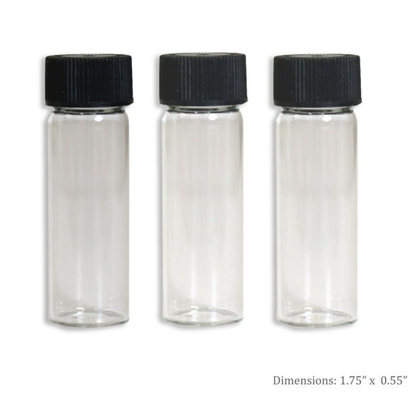 ToolUSA 100-Piece Glass Vials | 1.75" (4.4 cm) x 0.55" (1.3 cm) | Perfect for Gems, Lab Samples, Entomology & Emergency Medication Storage