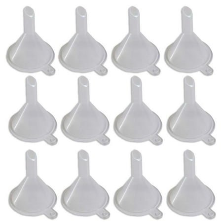 ToolUSA 12 Pc Mini PE Funnel | 1.5" (3.8 cm) Length | 1" (2.5 cm) Diameter | Precision Made | Ideal for Labs & Fluid Transfers | Great For Lab Work, Arts, Crafts, Avoiding Spills