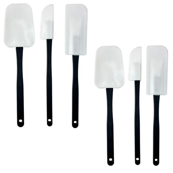 KITCHEN DIVA 2 Pack 3-Piece Plastic Spatula Set 9"-10" 22.9 cm-25.4 cm Range Versatile Kitchen Aid Durable & Lightweight