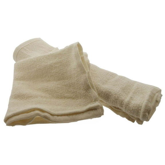 ToolUSA (2 Pack) 8-Piece White Cotton Wiping Cloth | 12"x12" (30.5x30.5 cm) Terry Hand Towels | Ultra-Absorbent & Durable | Home & Workshop Use