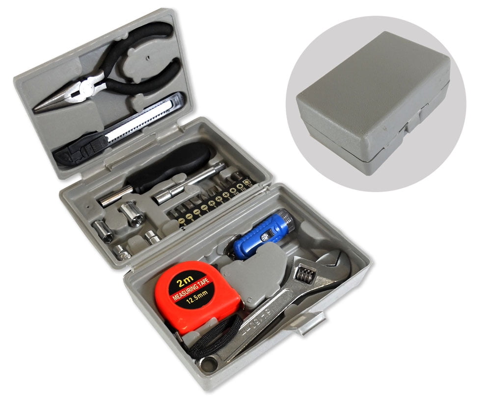 ToolUSA 22 Piece Essential Handyman Tool Set | Tape Measure, Wrench ...