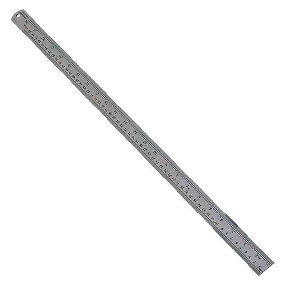 ToolUSA 24" (600mm) Precision Dual-Scale SAE/Metric Stainless Steel Ruler | Rust-Resistant | Clear Engravings | Multipurpose Straight Edge Tool