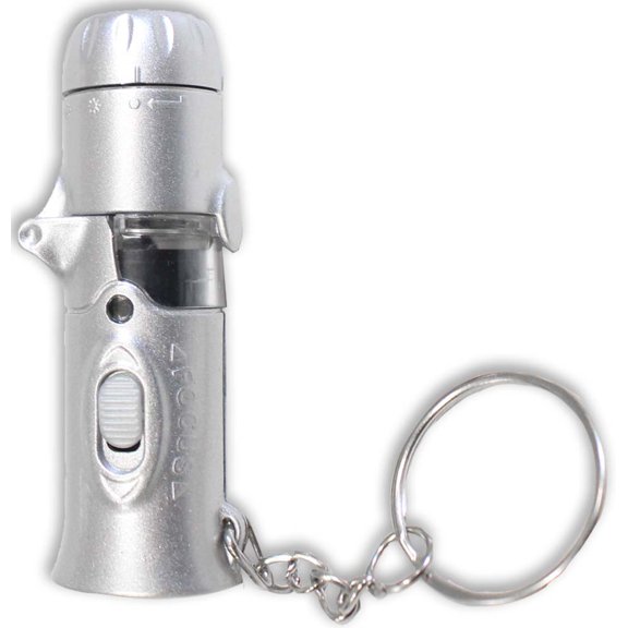 ToolUSA 30x Power Tiny Folding Microscope | 2.5" (6.4 cm) Length | LED & UV Illumination | Ultra-Portable 1.5" (3.8 cm) Folded Size | Keychain Attachment for Exploration On-the-Go