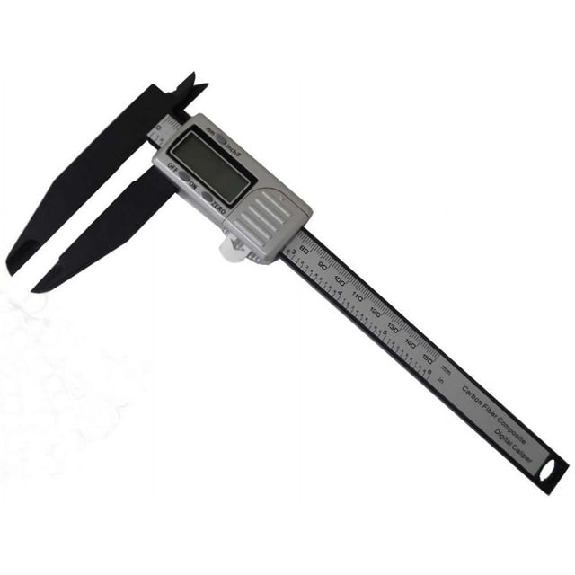 ToolUSA 6"/150mm Digital Solar Vernier Caliper with Long Jaw - SAE/Metric - TM54006