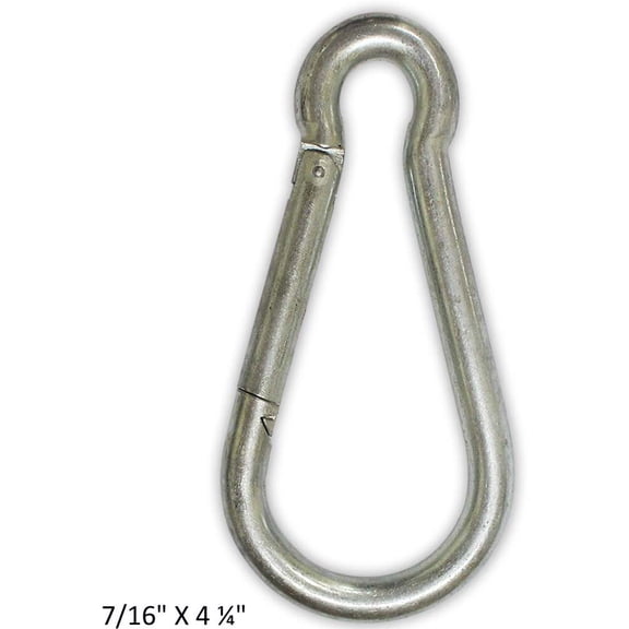 ToolUSA 7/16" x 4 " (1.1 x 10.8 cm) Snap Hook Set | Zinc Plated for Durability | Quick Rigging Attachment | Pack of 2 Pcs