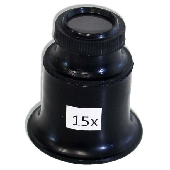 ToolUSA Black Jeweler's Loupe | Dual Optics 10x & 5x Magnification | Durable Plastic Frame | Compact & Portable | 2-in-1 Value