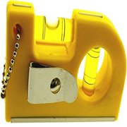 ToolUSA Compact 2-Directional Level with Magnet | 3.25" x 1.75" x 3/4" | Dual Bubble Vials | Keychain & Clip | Yellow & Blue Variants | Precision Tooling on the Go