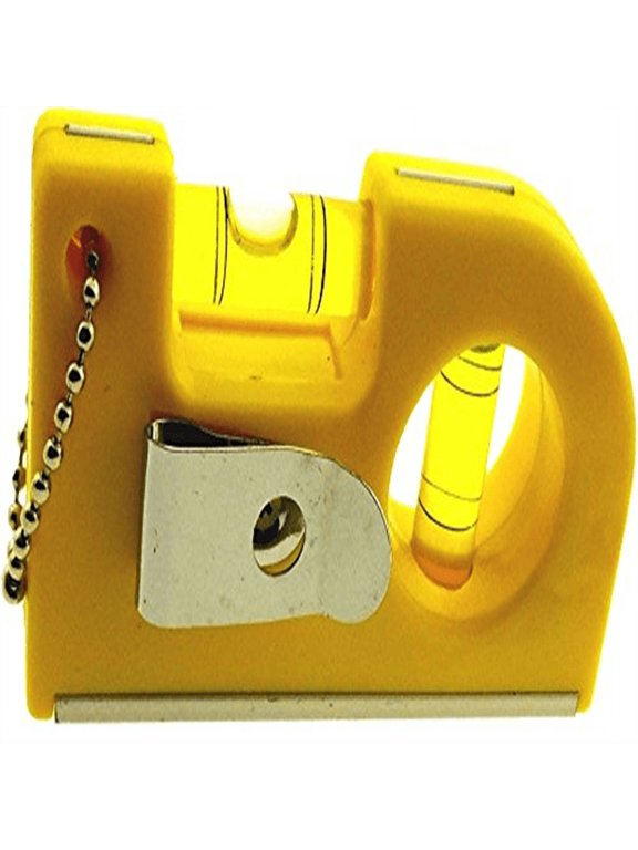 Compact 2-Directional Level with Magnet | 3.25" x 1.75" x 3/4" | Dual Bubble Vials | Keychain & Clip | Yellow & Blue Variants | Precision Tooling on the Go