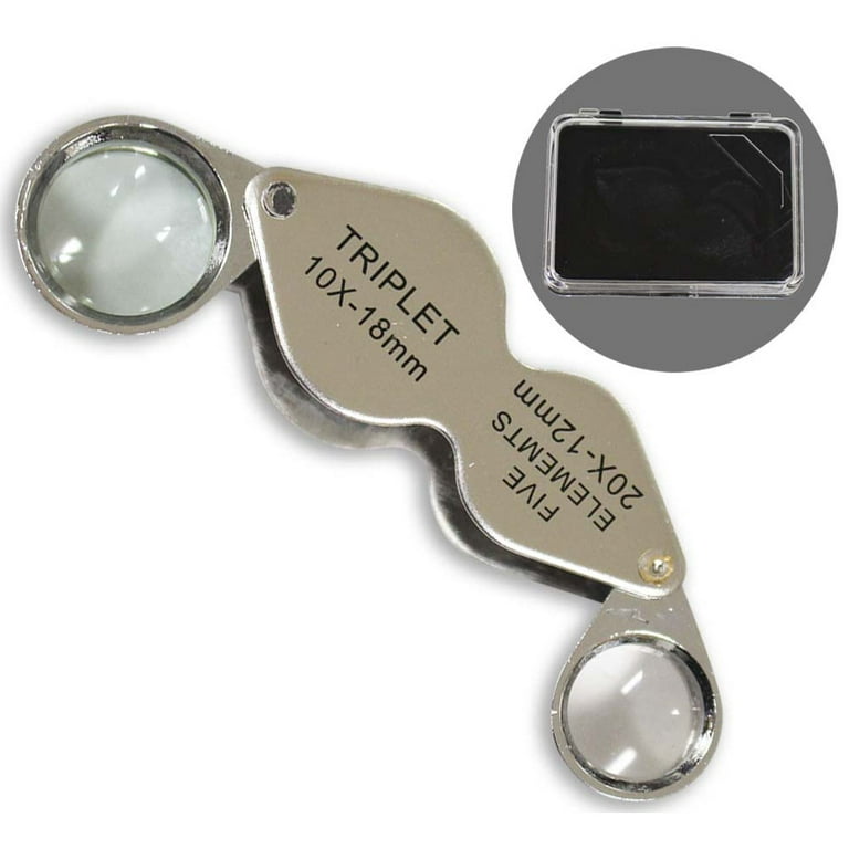 20X/10X Jewelers Eye Loupe Loop Magnifier Magnifying Glass for