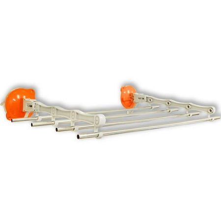 ToolUSA Drying Rack | Stainless Steel Poles | 3" (7.6 cm) Suction Cup Installation | 25" (63.5 cm) x 14" (35.6 cm) | Quick-Release & Dual Orientation