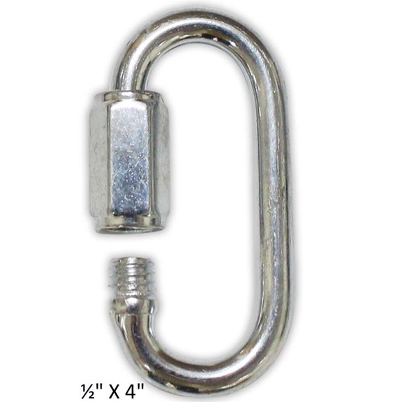 ToolUSA Dual Pack Quick Link | Zinc-Plated, 1/2" | Fast & Hassle-Free Rigging | Carded for Quality Assurance | Essential for Efficient Hardware Attachment