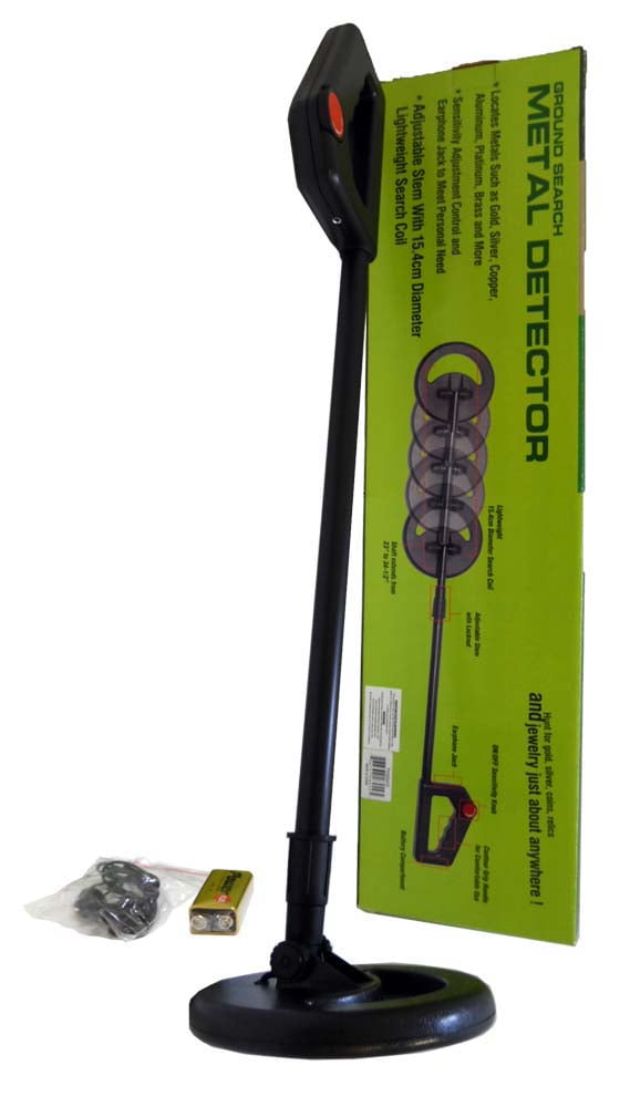 ToolUSA Ground Search Metal Detector | Lightweight Handheld Design | Adjustable Shaft 23"-34.5" (58.4 cm-87.6 cm) | High Sensitivity | Great For Treasure Hunting & Security