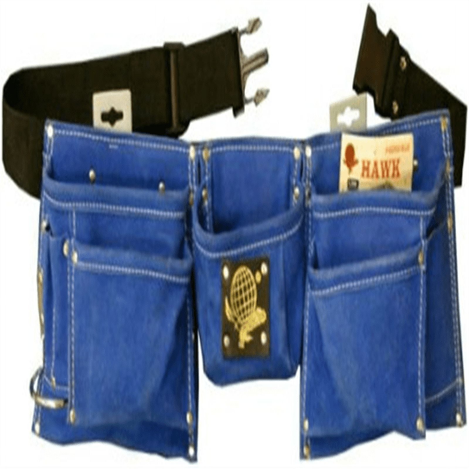 ToolUSA Heavy Duty Blue Suede Tool Belt with 8 Pockets Adjustable 28