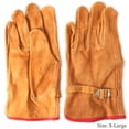 thumbnail image 1 of ToolUSA Men's XLarge Brown Split Leather Driver's Gloves | Unlined & Adjustable Pull Strap | Pack of 2 Pairs | Durable Work Gloves for Professional & DIY Use, 1 of 2