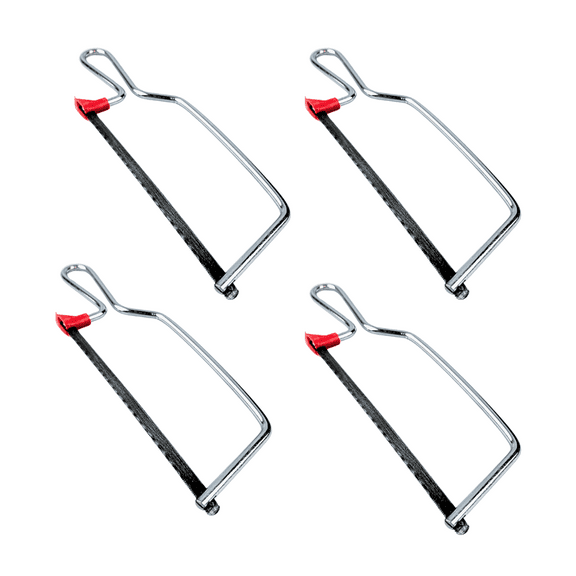 ToolUSA | Mini 6" Hacksaw - G-Type | Ideal for Jewelers | 9" (22.9 cm) Overall, 2.5" (6.4 cm) High | Comfort Grip | Pack of 4 Pcs.