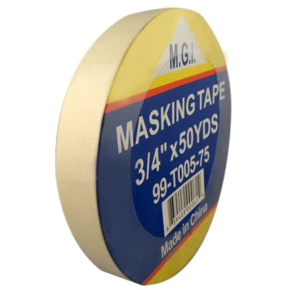 ToolUSA Off-White Masking Tape | 0.75" (1.9 cm) x 180 Feet (50 Yards/45.7 Meters) | Designed for Painting & Crafting