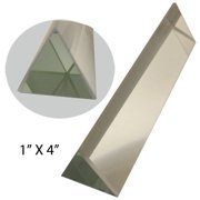 ToolUSA Optical Glass Triangular Prism | 1 x 4 Dimensions | Refract & Disperse Light | Educational & Photography Essential