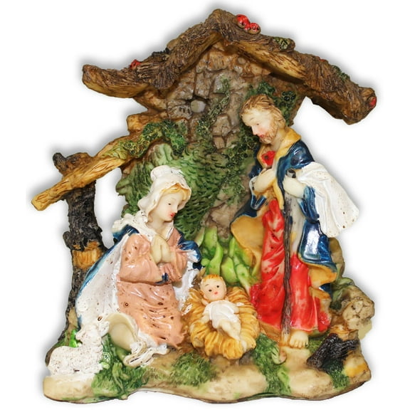 ToolUSA Polymer Clay Christmas Nativity Scene | 5-1/2" Tall Statuette | Spiritual & Artistic Design | Ideal Festive Decor & Gift | Commemorate the True Essence of Christmas