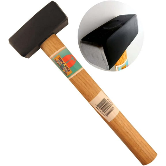 ToolUSA Premium Blunt-Strike Hammer | 1-1/8th (2.9 cm) x 3 (7.6 cm) Steel Head | Ergonomic 9 (22.9 cm) Wood Handle | Ideal for Misshaped Driving Heads | Weighs 19.5 oz (553.4 grams)
