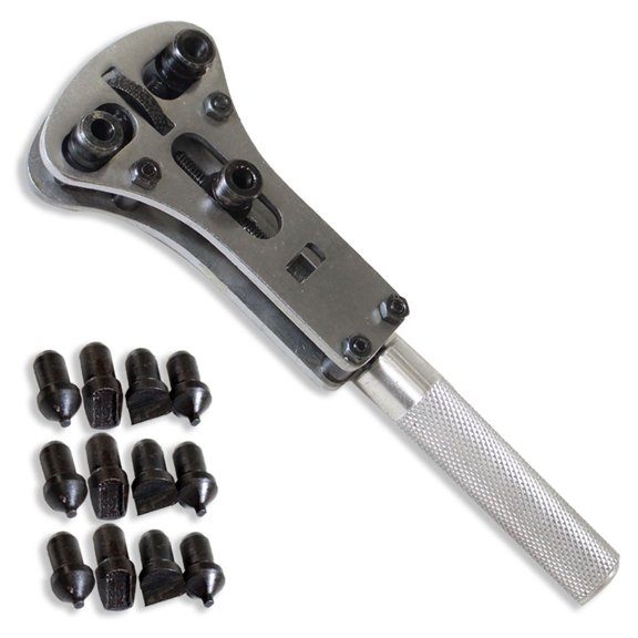ToolUSA Professional Watch Case Opener Wrench with Non-Scratching Pins | For Waterproof & Regular Watches Up to 40mm | 5.5" Non-Slip Handle | For Expert Watch Repair