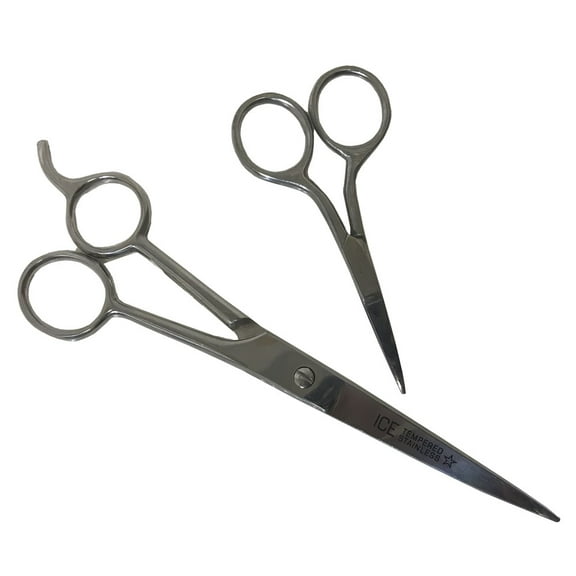 ToolUSA Stainless Steel Men's Grooming Set | 2 Pc. | Silvertone Finish | Hair & Nose/Mustache Trimming